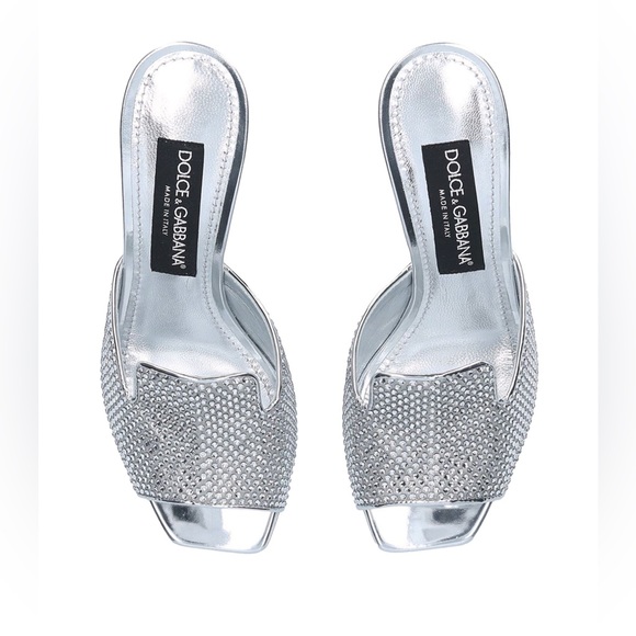 Dolce & Gabbana DG-Heel Gemstone-Embellished Mules Size 40 NEW + Box + Dust Bag - Picture 5 of 10